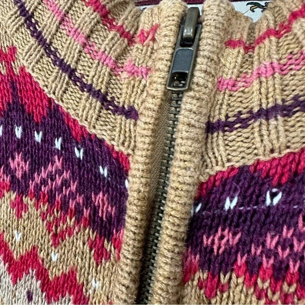 Vintage women’s zippered cardigan sweater size extra large stretchy Cottagecore - Picture 3 of 7